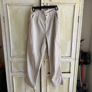 High Waisted Ankle Length Khaki Pants